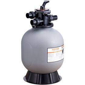 VEVOR Sand Filter, 22-inch, Up to 55 GPM Flow Rate, Above Inground Swimming Pool Sand Filter System with 7-Way Multi-Port Valve, Filter, Backwash, Rin