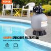 VEVOR Sand Filter, 22-inch, Up to 55 GPM Flow Rate, Above Inground Swimming Pool Sand Filter System with 7-Way Multi-Port Valve, Filter, Backwash, Rin