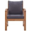 4 Piece Garden Lounge Set with Cushions Solid Acacia Wood