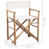 Folding Director's Chair 2 pcs Bamboo and Canvas