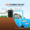 VEVOR Bio Pressure Pond Filter, Up to 1600 Gallons, with 13W UV-C Light, 1580 GPH, Pressurized Biological Pond Filter System Filtration Equipment for