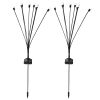 2Pcs Solar Firefly Lights Swaying Decorative Pathway Lamp IP65 Waterproof Landscape Patio Yard Night Light